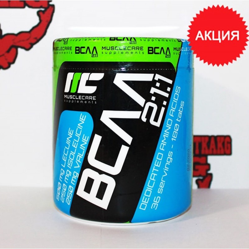 BCAA: Muscle Care BCAA 2-1-1 1000 мг || 180таб